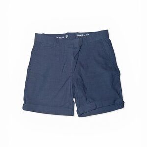 GAP Boyfriend Cut Navy Cotton Blend Roll-Cuff Shorts Size 4